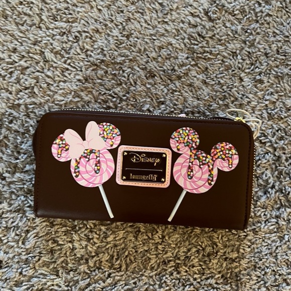 Loungefly Disney Minnie Mouse Chocolate Lollipop Ears Wallet - Picture 2 of 2